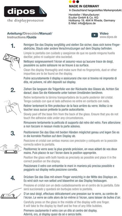 Immagine prodotto Dipos Anti-Shock Pellicola Protettiva opaco (1 Pezzo/i, Vivo V25)