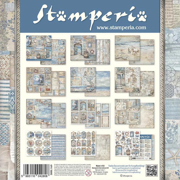 Actual product image Stamperia Scrapbook-Block "Silent Sea" (190 g/m², 10 x)