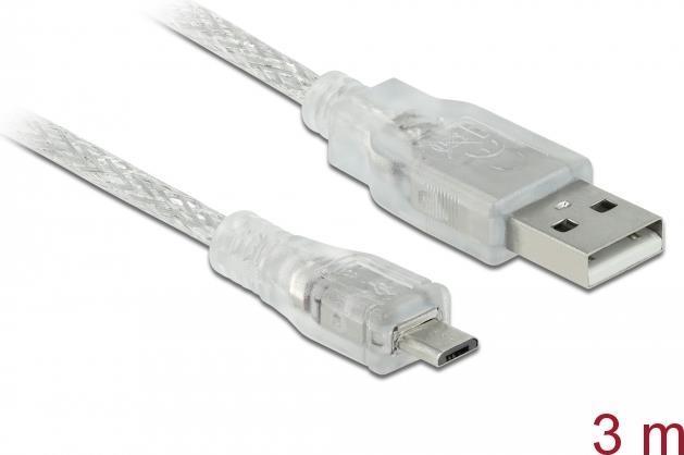 Productafbeelding Delock USB-A - USB micro-B (3 m, USB 2.0)