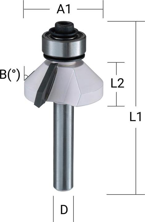 Image du produit Makita Chanfrein / Fraise à profiler avec roulement