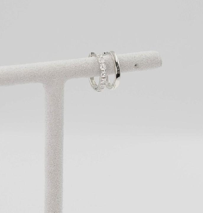 Produktbild Muau Creolen (Weissgold 750 0.04ct.2 H SI Brillanten à je 0.02ct. - Trumiracle 0.20)