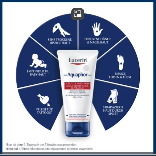 Produktbild Eucerin Aquaphor Schutz- & Pflegesalbe (Körpercreme, 45 ml)