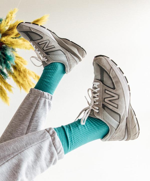 Produktbild DillySocks Ribbed Shiny Turquoise (Einzelpack, 41 - 46)