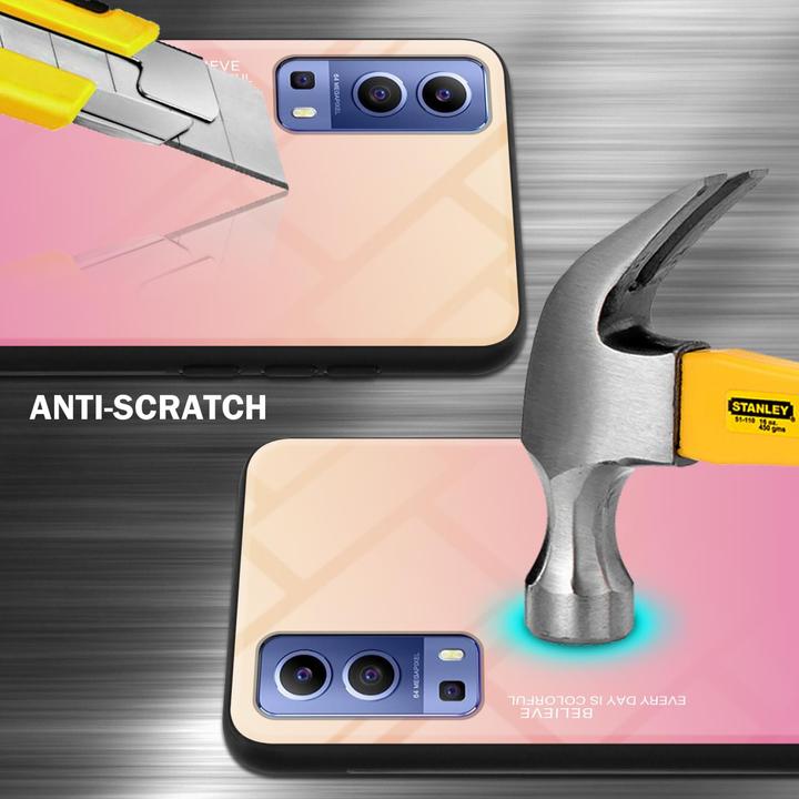 Actual product image Cadorabo TPU 2 colors glass envelope (Vivo Y72 5G, Vivo Y52s 5G)
