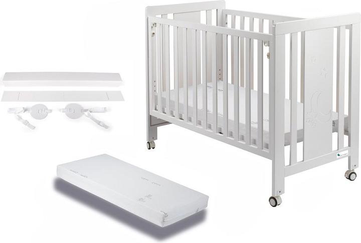 Immagine prodotto Interbaby LETTINO PER MATERASSI 60X120 - MOD. MONET - BIANCO + MATERASSO + KIT CO-SLEEPING (60 x 120 cm)