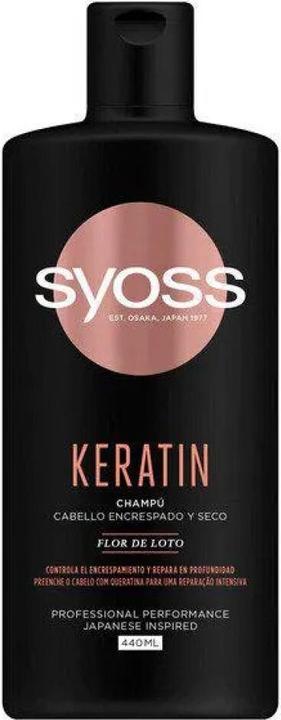 Produktbild Syoss KERATIN champú cabello encrespado y seco 440 ml (440 ml, Flüssiges Shampoo)