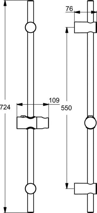 Actual product image Ideal Standard Shower rod 720mm B9421AA