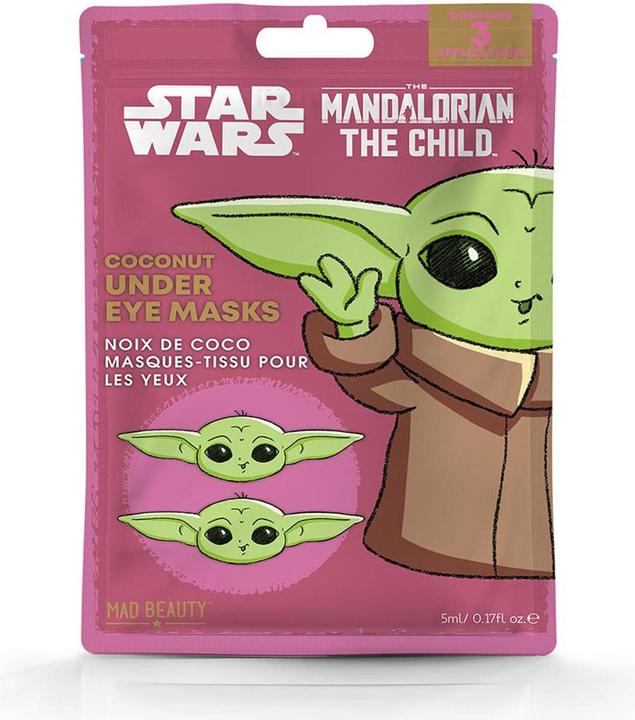 Image du produit Mad Beauty Star Wars: The Mandalorian masques-tissu pour les yeux Grogu (5 ml)