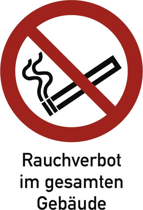 Produktbild Moravia Verbotszeichen Rauchverbot im gesamten Gebäude Aluminium, 210x297 mm