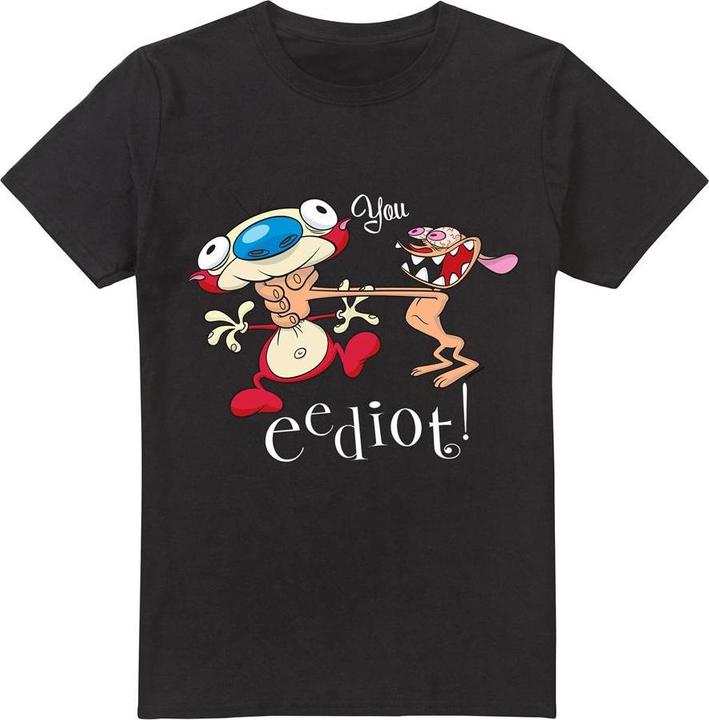 Actual product image Ren & Stimpy Mens You Eediot T-Shirt (4XL)