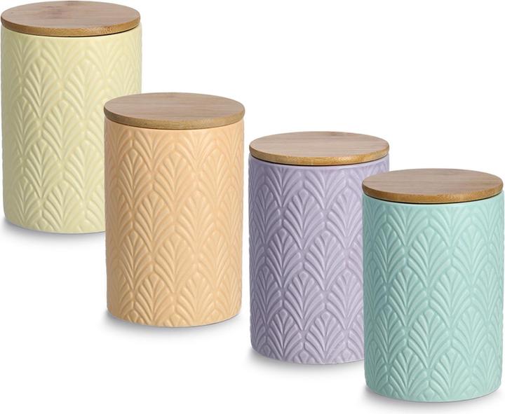 Produktbild neuetischkultur Vorratsdose Keramik mit Holzdeckel (0.72 l)