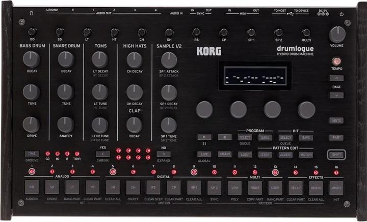 Korg Drummachine hybrid, 4 analog-, 7 digital Parts
