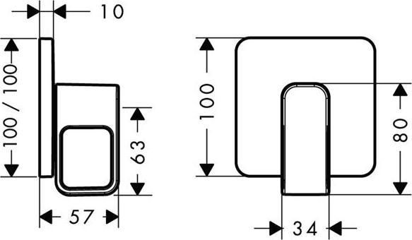 Actual product image Axor Urquiola Robinet d'arrêt encastré DN15 / DN20