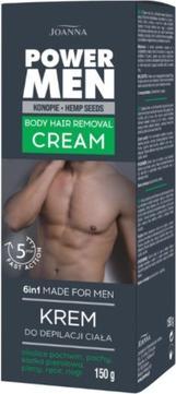 Actual product image Joanna Power Men Body Hair Removal Cream 6in1 Body Depilation for Men Hemp Seeds