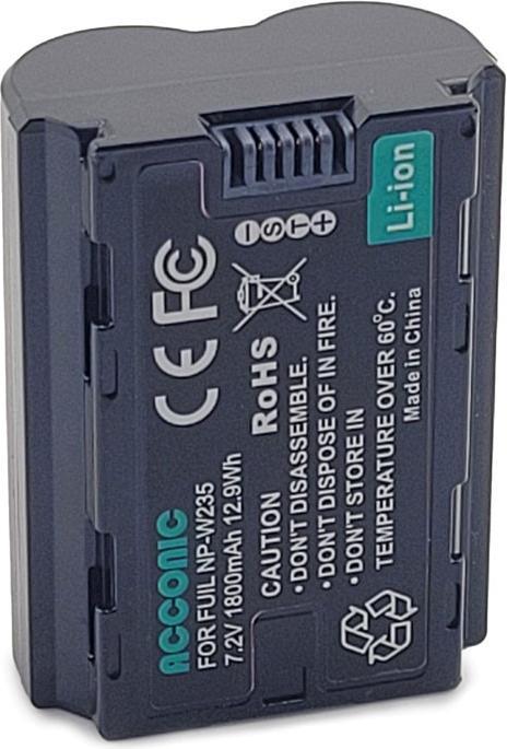 Actual product image Acconic Platinum Battery f. Fuji FinePix NP-W235 XT-4 X-T4 XT4 Fujifilm (Rechargeable battery)