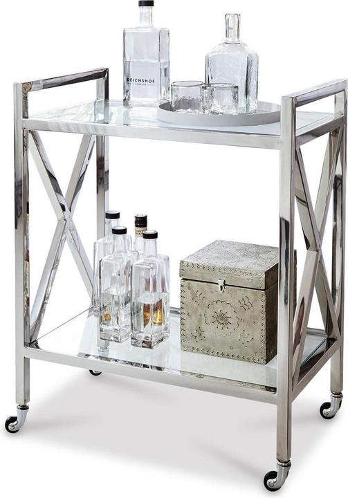 Actual product image Loberon Bar trolley Stamford silver