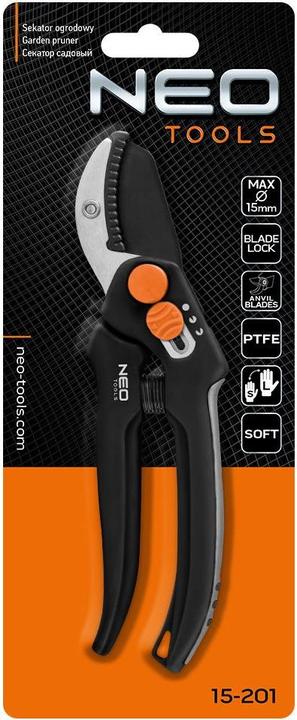 Produktbild Neo Tools Anvil scissors 185 mm, range up to 15 mm, adjustable distance