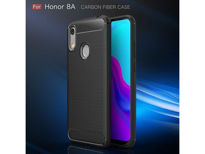Actual product image Screenguard Honor 8A Cover Carbon Brushed Soft TPU (Fee 8A)