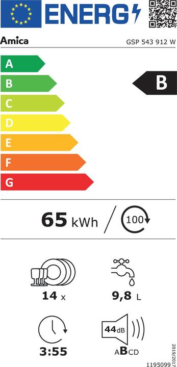 Energie-Label Amica Geschirrspüler