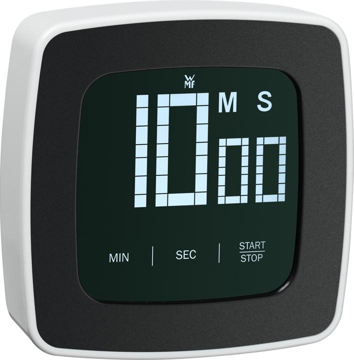WMF Eieruhr Kurzzeitwecker digital 7,5x7,5cm Küchentimer Edelstahl schwarz
