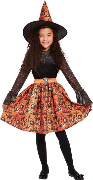 Actual product image Smiffys Girls Witch Vintage Halloween Costume Set (146, 152)