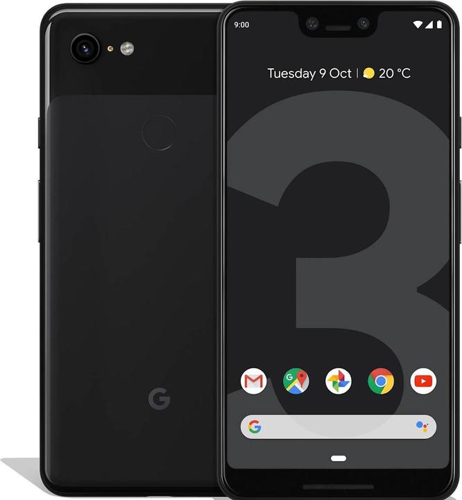 Google Pixel 3 XL (64 GB, Just Black, 6.30", Single SIM, 12.20 Mpx, 4G)