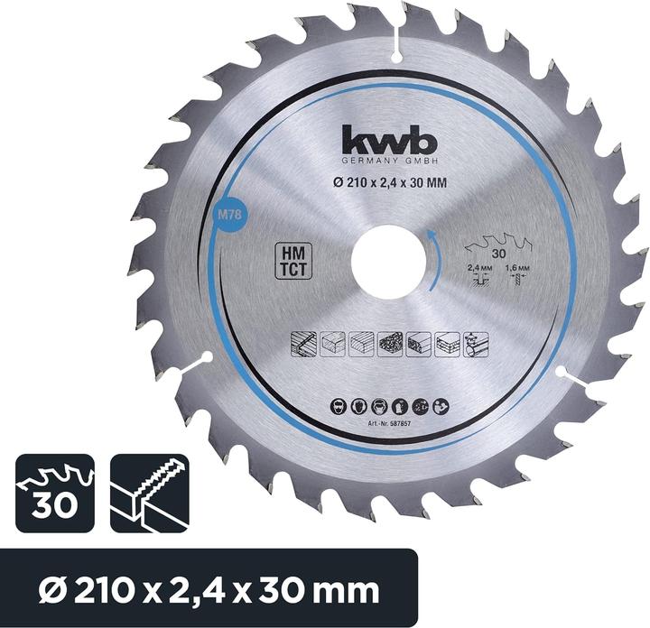 Actual product image kwb Circular saw blade HM Medium Ø 210x30 Z30