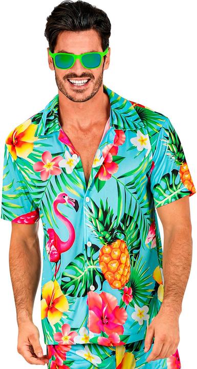 Actual product image Widmann Summer Party Fashion Shirt Hawaii Flamingo (S, M, L, XL, XXL)