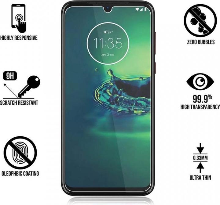 Actual product image Screenguard Motorola Moto G8 Plus Protective Glass Film Case Friendly Design (1 Piece, Motorola Moto G8 Plus)