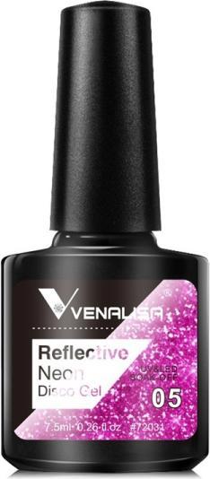 Image du produit Venalisa Vernis en gel Reflective Neon Disco Gel BD05 (Paillettes roses, Vernis à ongles effet gel)