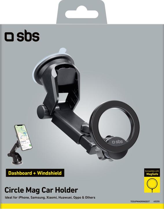 Produktbild SBS Magnetische Autohalterung für Armaturenbrett und Windschutzscheibe, kompatibel mit MagSafe