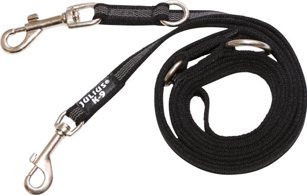 Julius-K9 Guinzaglio doppio 20 mm 2,2 m 50 kg cane regolabile (Cane)