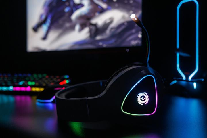 Image du produit Canyon GH-6, Shadder gaming headset, USB / 2x 3.5mm jack, 2m cable, multicolor RGB backlight, black (Filaire)