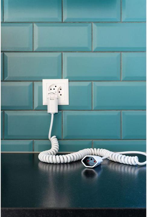 Actual product image Max Hauri Extension cable 4 m T13 - T12 ClipClap, white (4 m, Type 12, Type 13)