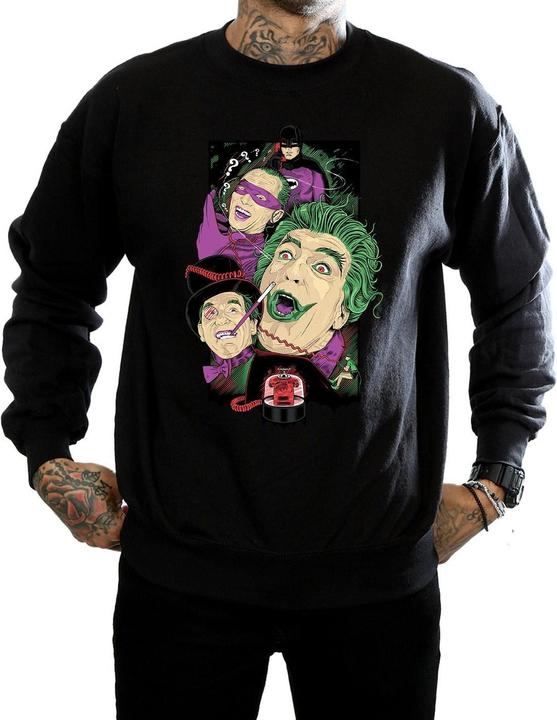 Actual product image Mens Batman TV Series Rogues Gallery Cotton Sweatshirt (L)