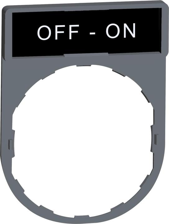 Actual product image Schneider Electric Label holder 30x40mm, with OFF-ON label, ZBY2367C0