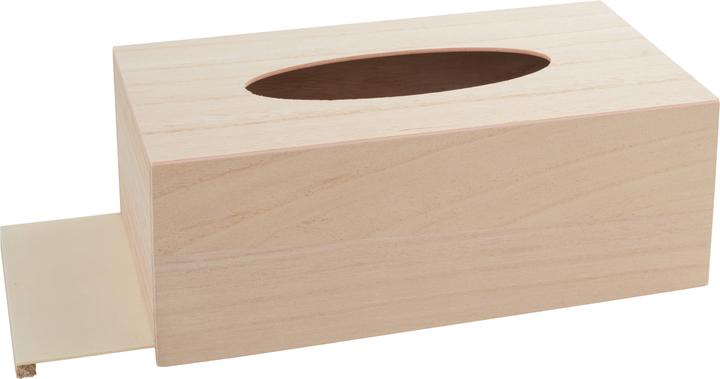 Produktbild VBS Kosmetiktuchbox "Rechteckig", mir ovaler Öffnung, Rohholz