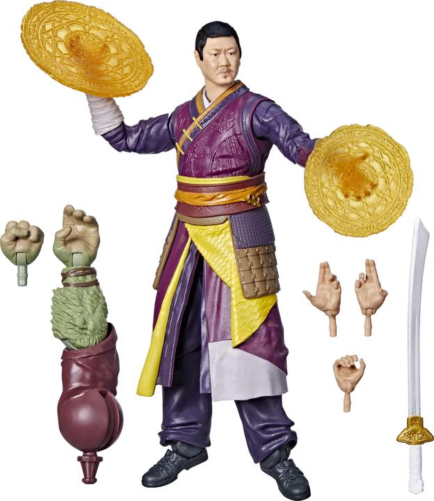 Actual product image Hasbro Legends Series Marvel's Wong Collectible Figure (15 cm), 4 Accessories and 1 Build-A-Figure Element