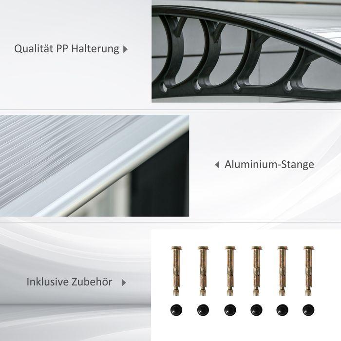 Immagine prodotto Swisshandel24 Pultvordach Vordach ideal für Haustür 200x96x27 cm Überdachung