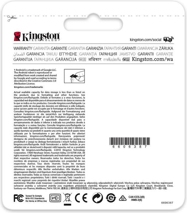 Image du produit Kingston Canvas Select Plus (32 Go, microSDHC, U1, UHS-I)