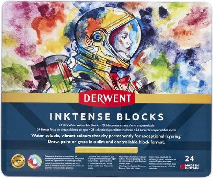 Produktbild Derwent Inktense Aquarellkreidestifte (Mehrfarbig, 24 x)
