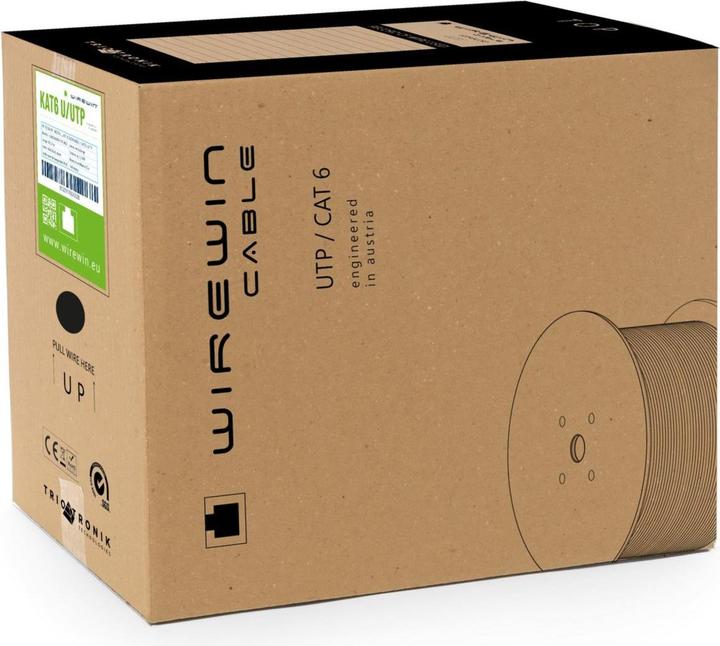 Produktbild Wirewin Verlegekabel VKBOX KAT6 UTP Cat 6, UTP, 305 m, Weiss (U/UTP, CAT6, 305 m)
