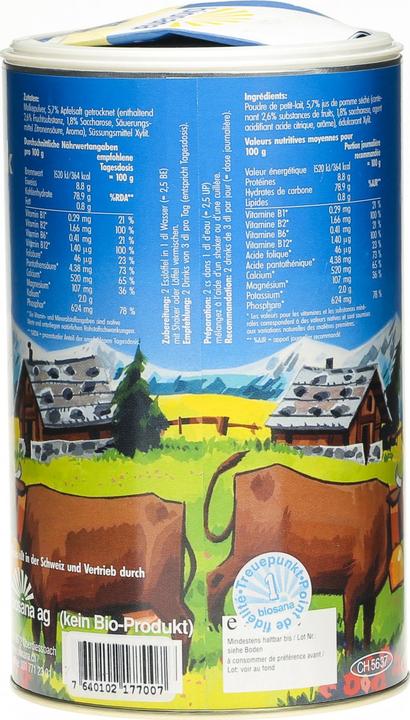 Nährwerte und Zutaten Biosana Molke Granulat Apfel (1 Stück, Granulat, 500 g)