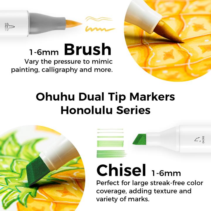 Produktbild Ohuhu Honolulu Kunstmarker (Mehrfarbig, 6 x)