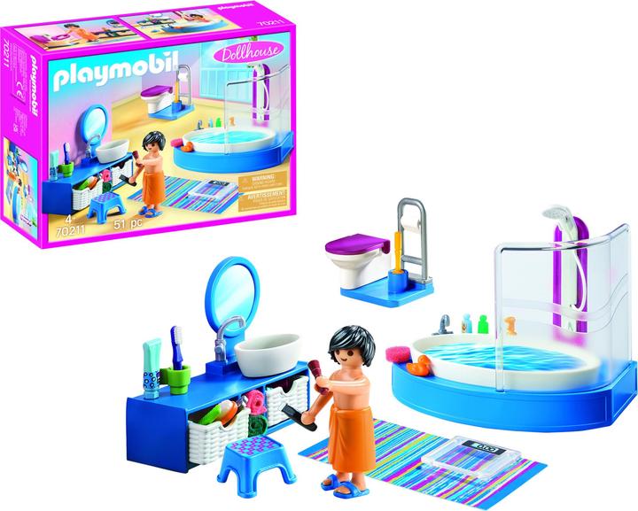 Actual product image Playmobil Bathroom (70211, Playmobil Dollhouse)