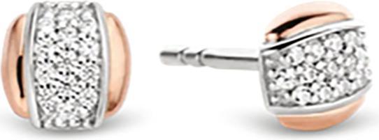 Ti Sento Milano Ohrstecker oval mit Zirkonia rosèvergoldet 7799ZR (925 Sterling Silber)