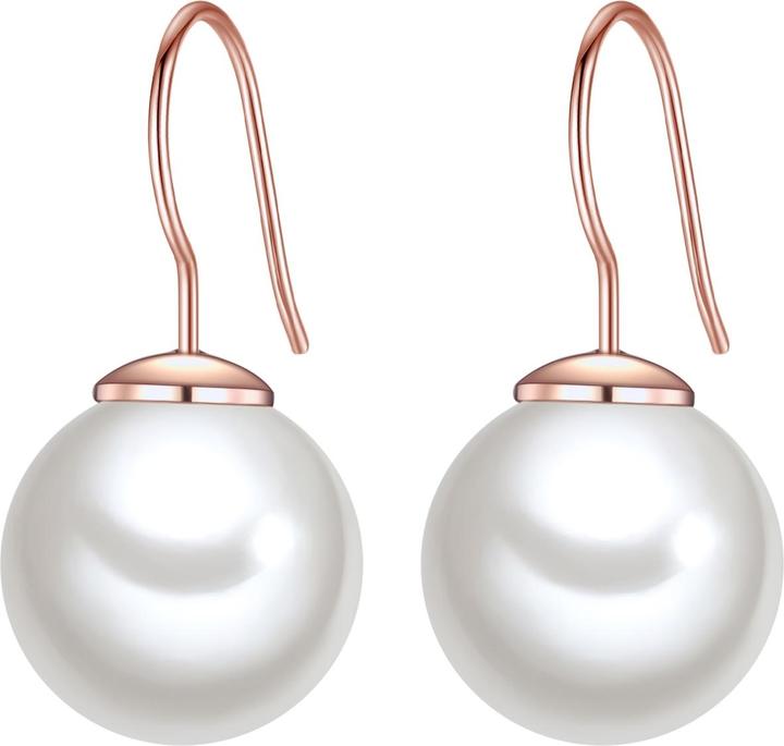 Lulu & Jane Damen Metall-Legierung Muschelkernperle roségold - 29159 (Metall-Legierung)