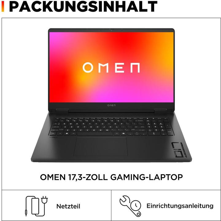 Produktbild HP OMEN 17-db0177ng 17.3" FHD IPS 144Hz, AMD Ryzen 7 8845HS, 16GB RAM, 1TB SSD, RTX 4070, Windows 11 (17.30", AMD Ryzen 7 8845HS, 16 GB, 1000 GB, DE)