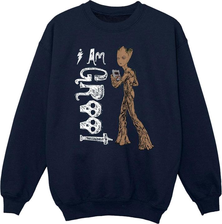 Produktbild Universal Textiles Mädchen I Am Teenage Groot Sweatshirt aus Baumwolle (152, 158)