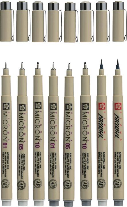 Immagine prodotto Sakura Pigma Micron (Grigio, Grigio chiaro, 8 x)